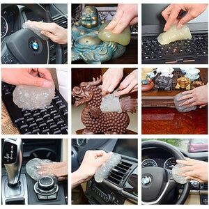 Car Cleaner Glue Panel Air Vent Outlet Dashboard Laptop Home Magic Cleaning Tool Mud Remover Car Gap Dust Dirt Cleaner Soft Gel