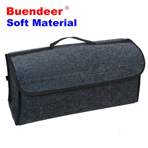 Buendeer Car Soft Felt Storage Box Trunk Bag Vehicle Tool Box Multi-use Tools Organizer Bag Carpet Folding for emergency Box