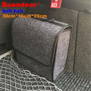 Buendeer Car Soft Felt Storage Box Trunk Bag Vehicle Tool Box Multi-use Tools Organizer Bag Carpet Folding for emergency Box