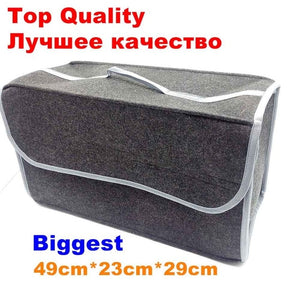 Buendeer Car Soft Felt Storage Box Trunk Bag Vehicle Tool Box Multi-use Tools Organizer Bag Carpet Folding for emergency Box